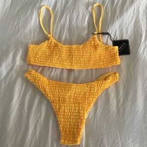 Zaful Size M yellow swim suit